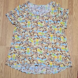 LuLaRoe Multicolor Toy Story Print Short Sleeve Top